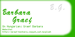 barbara graef business card